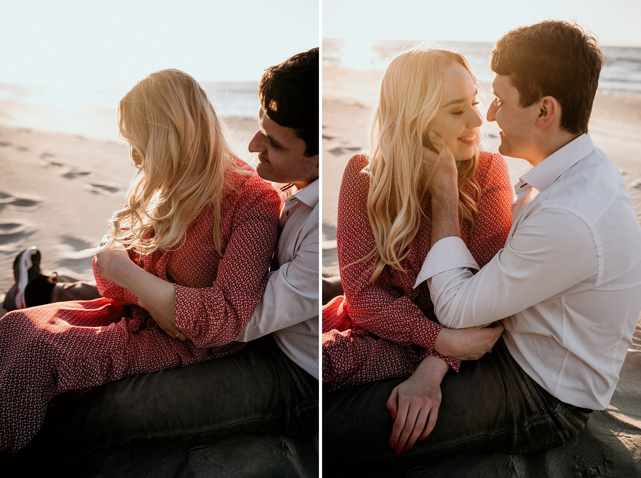 sesja narzeczeńska na plaży