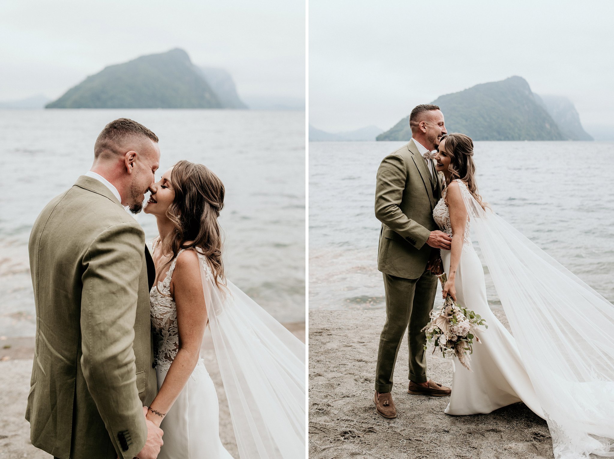 wesele nad jeziorem para młoda