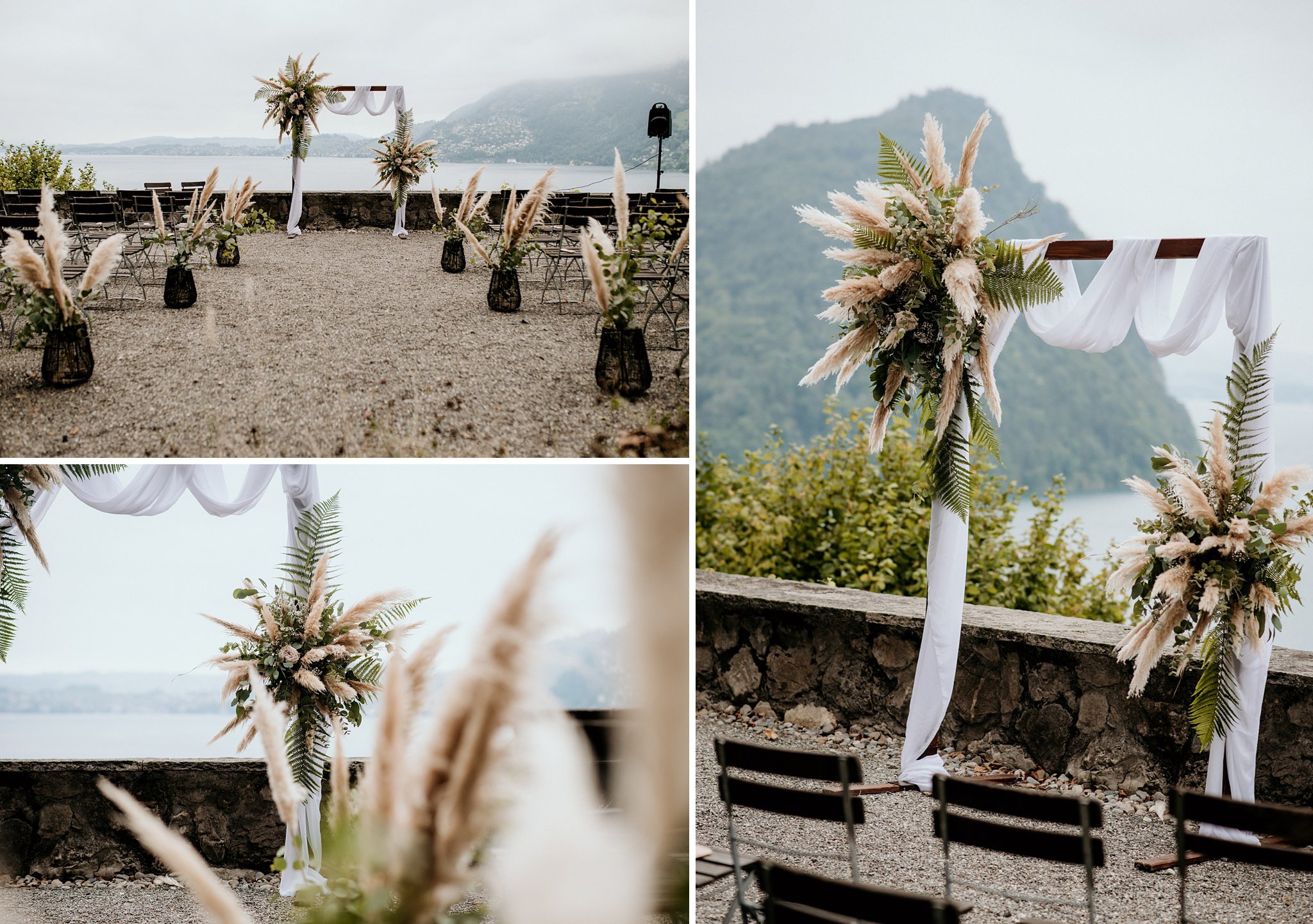 ceremonia ślubna nad jeziorem w górach