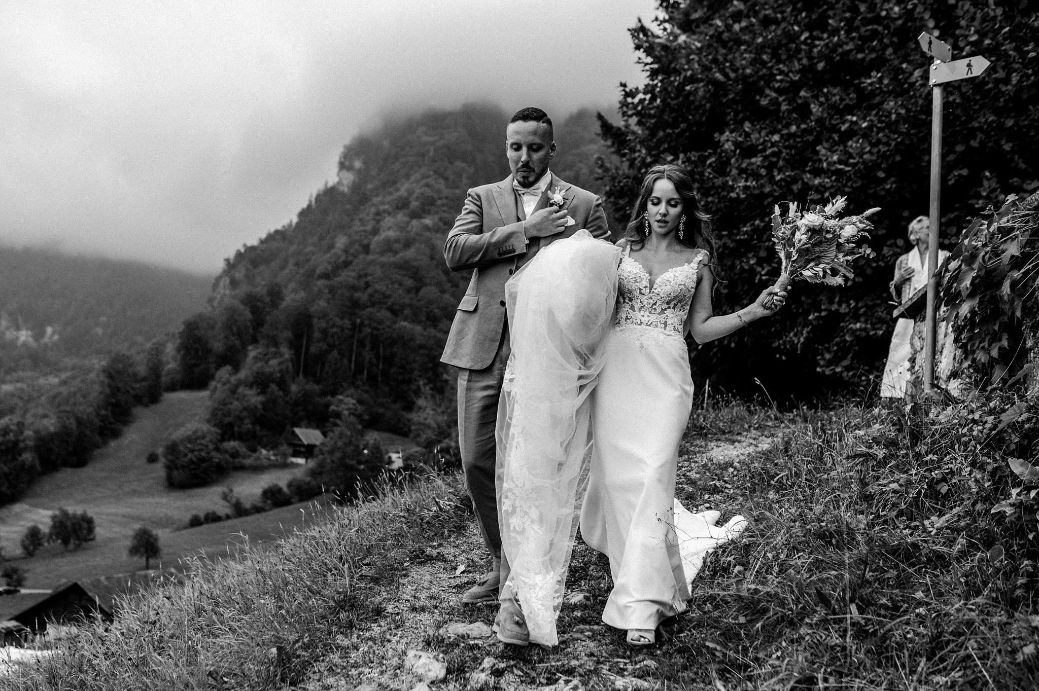 czarno białe zdjęcia ślubne